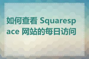如何查看 Squarespace 网站的每日访问量