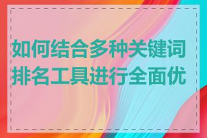 如何结合多种关键词排名工具进行全面优化