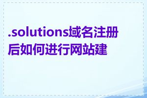 .solutions域名注册后如何进行网站建设