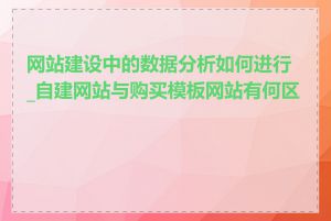 网站建设中的数据分析如何进行_自建网站与购买模板网站有何区别
