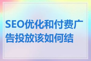 SEO优化和付费广告投放该如何结合