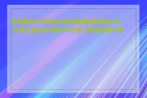 外贸网站SEO优化与传统营销的区别是什么_外贸企业如何利用SEO分析了解目标客户需求