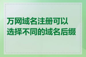 万网域名注册可以选择不同的域名后缀吗