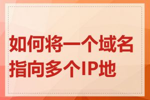 如何将一个域名指向多个IP地址
