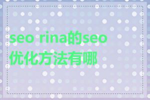 seo rina的seo优化方法有哪些