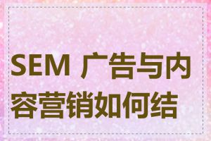 SEM 广告与内容营销如何结合