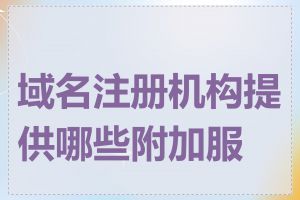 域名注册机构提供哪些附加服务