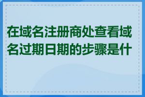 在域名注册商处查看域名过期日期的步骤是什么