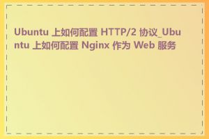 Ubuntu 上如何配置 HTTP/2 协议_Ubuntu 上如何配置 Nginx 作为 Web 服务器