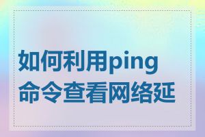 如何利用ping命令查看网络延迟