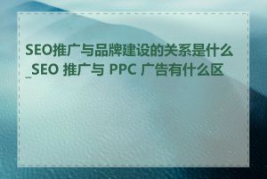 SEO推广与品牌建设的关系是什么_SEO 推广与 PPC 广告有什么区别
