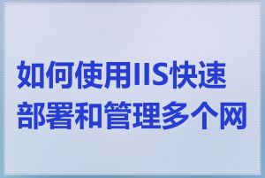 如何使用IIS快速部署和管理多个网站