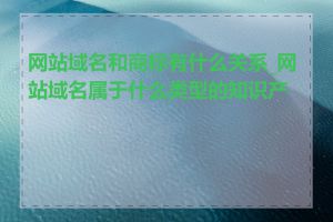 网站域名和商标有什么关系_网站域名属于什么类型的知识产权