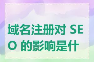 域名注册对 SEO 的影响是什么