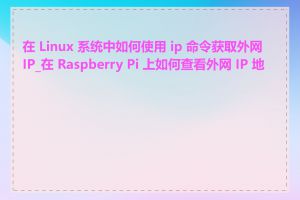 在 Linux 系统中如何使用 ip 命令获取外网 IP_在 Raspberry Pi 上如何查看外网 IP 地址