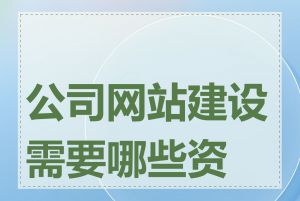公司网站建设需要哪些资质