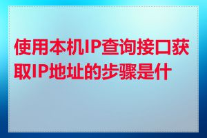 使用本机IP查询接口获取IP地址的步骤是什么