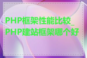 PHP框架性能比较_PHP建站框架哪个好用