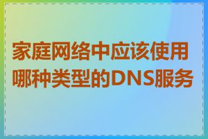 家庭网络中应该使用哪种类型的DNS服务器