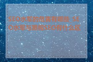 SEO水军的危害有哪些_SEO水军与黑帽SEO有什么区别