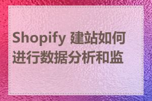 Shopify 建站如何进行数据分析和监控