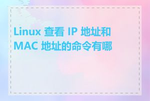 Linux 查看 IP 地址和 MAC 地址的命令有哪些