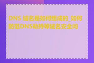 DNS 域名是如何组成的_如何防范DNS劫持等域名安全问题