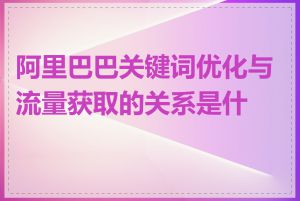 阿里巴巴关键词优化与流量获取的关系是什么