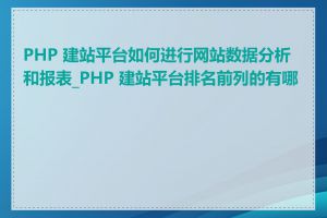 PHP 建站平台如何进行网站数据分析和报表_PHP 建站平台排名前列的有哪些