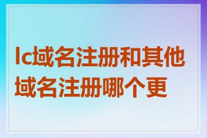 lc域名注册和其他域名注册哪个更好