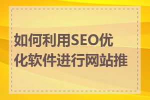 如何利用SEO优化软件进行网站推广