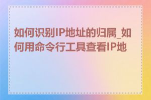 如何识别IP地址的归属_如何用命令行工具查看IP地址