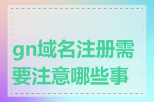 gn域名注册需要注意哪些事项