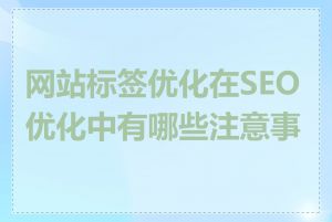 网站标签优化在SEO优化中有哪些注意事项