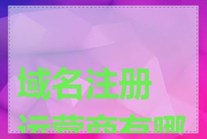 域名注册运营商有哪些