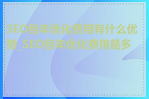 SEO包年优化费用有什么优势_SEO包年优化费用是多少