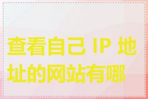查看自己 IP 地址的网站有哪些