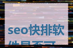 seo快排软件是否可靠