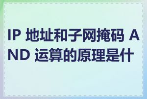 IP 地址和子网掩码 AND 运算的原理是什么