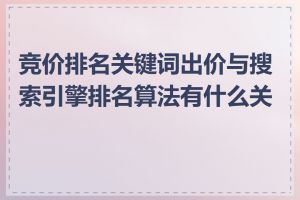 竞价排名关键词出价与搜索引擎排名算法有什么关系