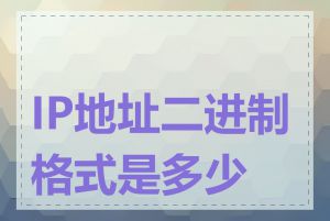 IP地址二进制格式是多少位