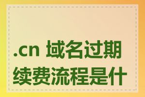 .cn 域名过期续费流程是什么