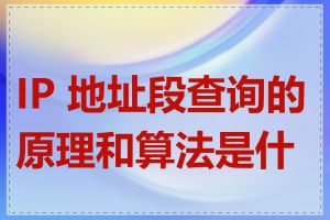 IP 地址段查询的原理和算法是什么