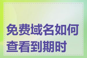 免费域名如何查看到期时间