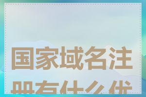 国家域名注册有什么优势