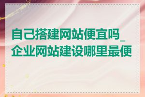 自己搭建网站便宜吗_企业网站建设哪里最便宜