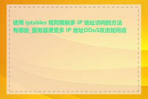 使用 iptables 规则限制多 IP 地址访问的方法有哪些_服务器遭受多 IP 地址DDoS攻击如何应对