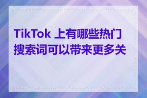 TikTok 上有哪些热门搜索词可以带来更多关注