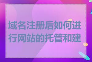 域名注册后如何进行网站的托管和建设