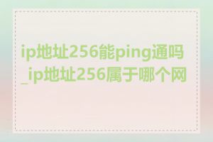 ip地址256能ping通吗_ip地址256属于哪个网段